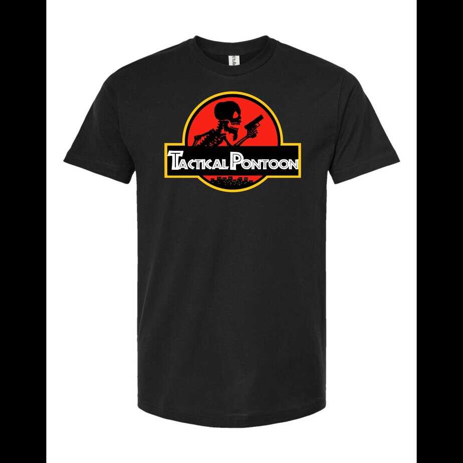 TacticalPontoon Jurassic Park Logo T-Shirt – The Legend Lives. The Triggers Bite Back. - Image 5